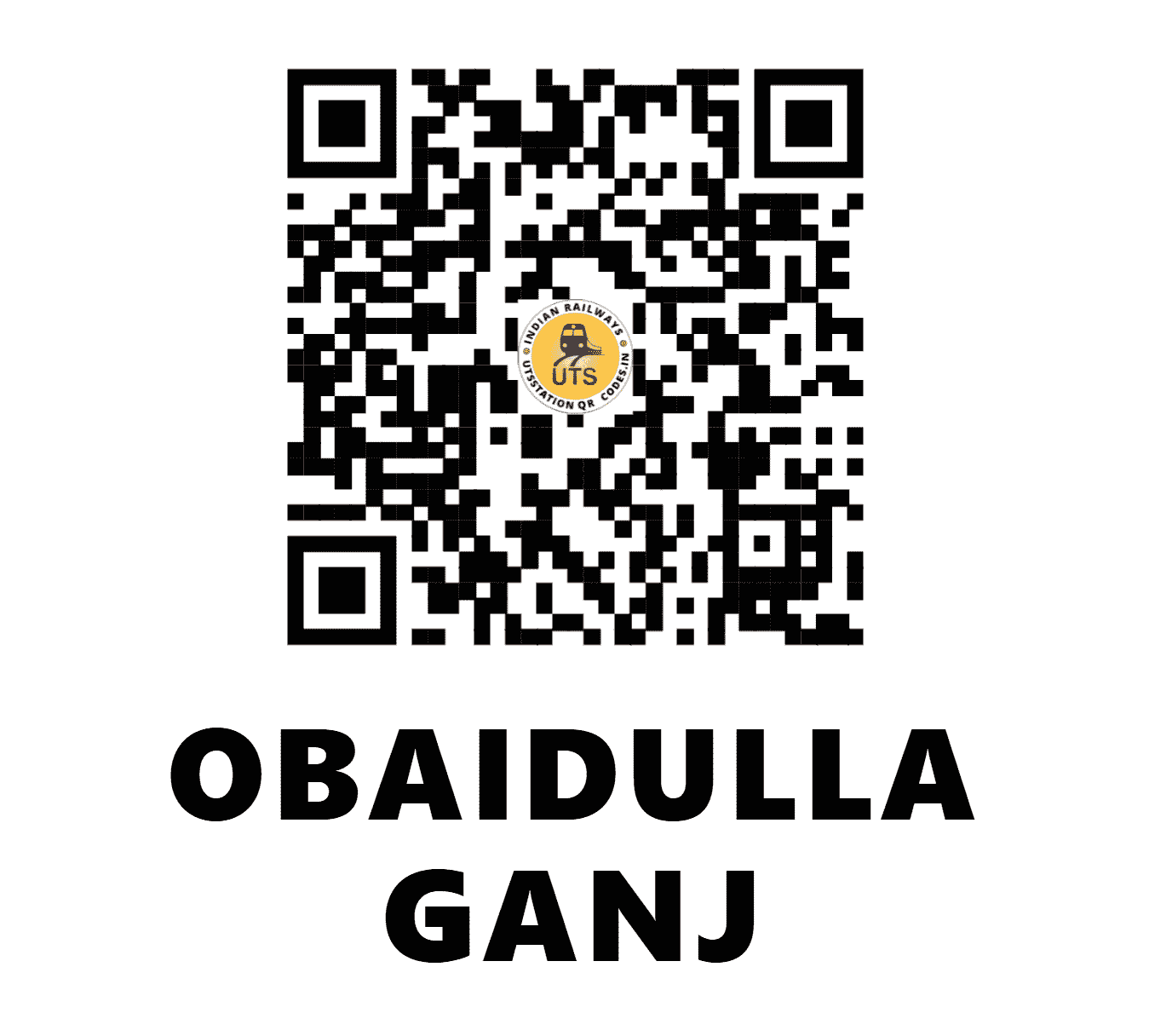 UTS QR Code for OBAIDULLA GANJ - ODG - WC (MADHYA PRADESH)